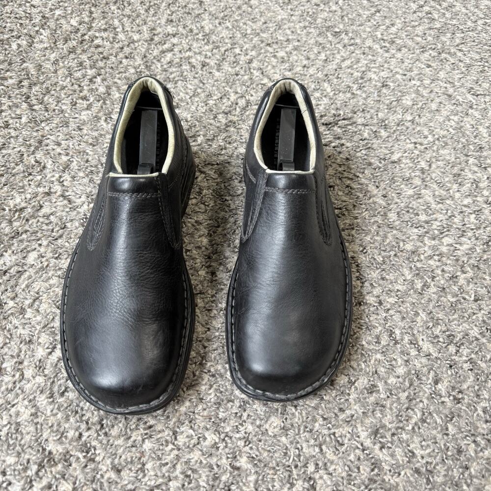 Merrell World Passport Loafers Men 10.5 Black Leather Performance Slip-On Shoes